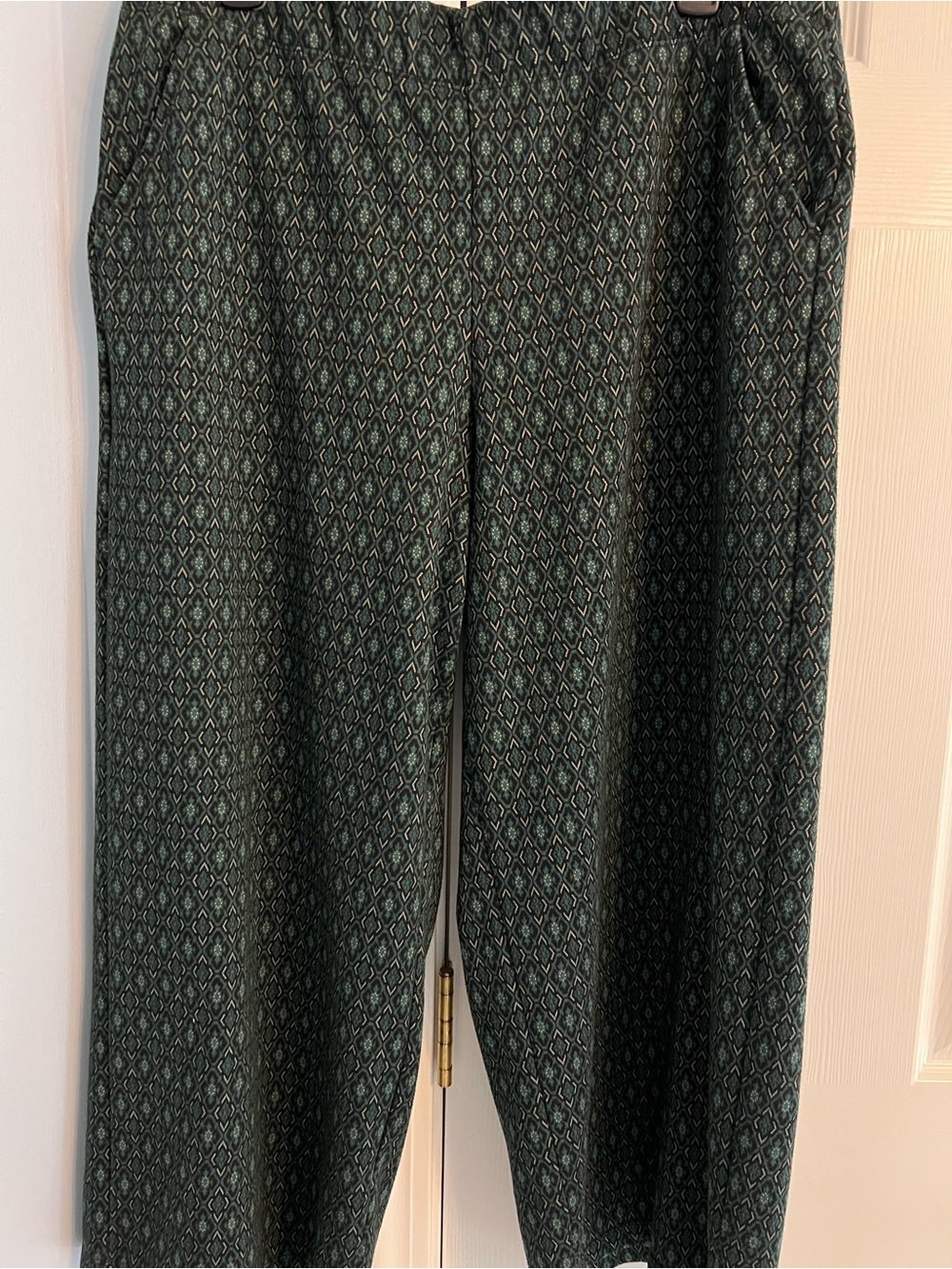 Patterned Green crop Pants